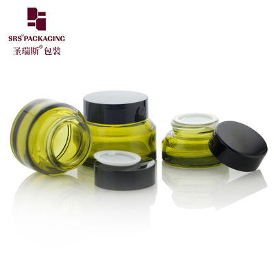 주문 15ml 30ml 50ml 빈 피부 관리 포장 페인트 녹색 색상 독특한 디자인 화장품 유리 병 50g online manufacture