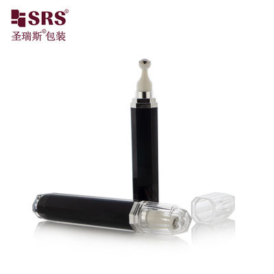 주문 고급 아크릴 이중 벽 페인트 사용자 정의 컬러 눈 크림 마사지 롤 온 병 블랙 online manufacture