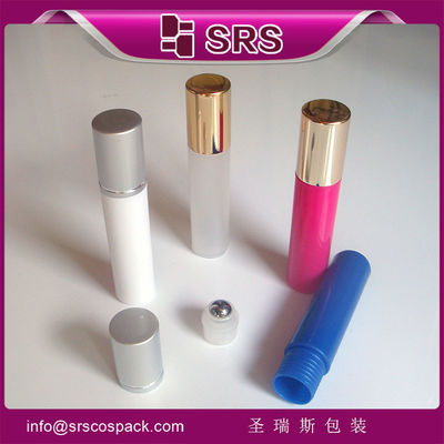 주문 SRS 알루미늄 나사 뚜?? 이 있는 SRS 빈 재활용 10ml 플라스틱 롤러 볼 병 눈 세러움 online manufacture