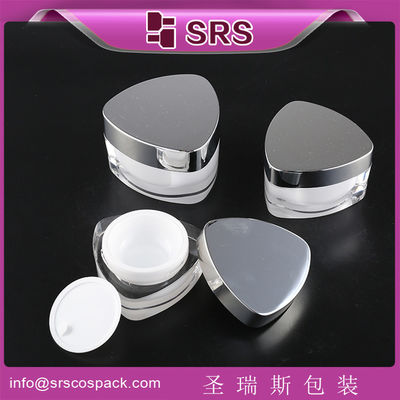 주문 SRS 중국 제조업체 핫 판매 삼각형 모양 귀여운 플라스틱 화장품 빈 아크릴 상자 online manufacture