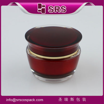 주문 SRS 무료 샘플 플라스틱 50ml 재활용 피부 관리 스크루 뚜?? 이 있는 아크릴 포장 용기 online manufacture