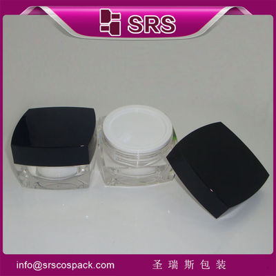 주문 Shengruisi 포장 J050-5ml 10ml 15ml 30ml 50ml 100ml 빈 아크릴 평면 크림 병 online manufacture