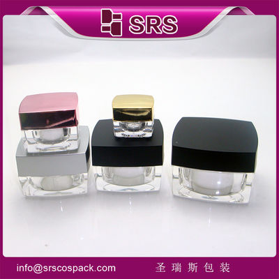 주문 화장품 용기 사각형 모양 맑은 크림 용기 online manufacture