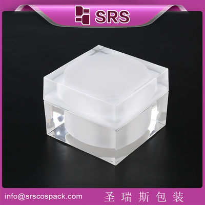 주문 SRS 제조 럭셔리 아크릴 빈 병 플라스틱 얼굴 크림 컨테이너 검은 나사 뚜?? online manufacture