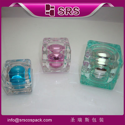 주문 SRS 제조 금속화 된 안쪽 항아리 사각형 모양 아크릴 크림 포장 피부 관리 online manufacture