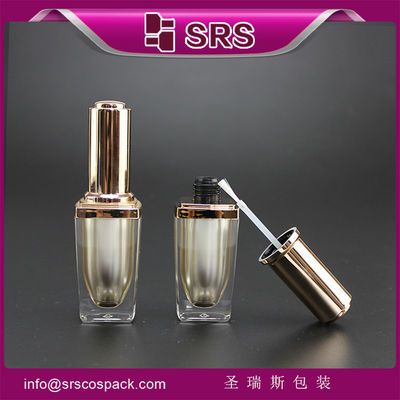 주문 SRS 소매 고급 빈 정면 8ml 플라스틱 손톱 록 병 금색 붓 뚜?? online manufacture