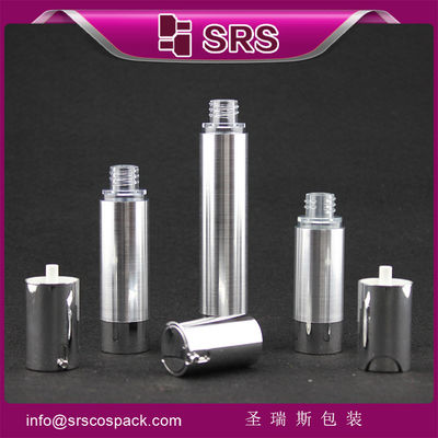 주문 TA021 15ml 30ml 50ml 실린더 모양 은색 공기 없는 화장품 펌프 병 online manufacture