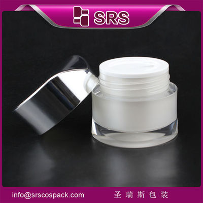 주문 흰색 특수 모양의 화장품 항아리, 마티화 된 캡 J093 30g 50g 항아리 online manufacture