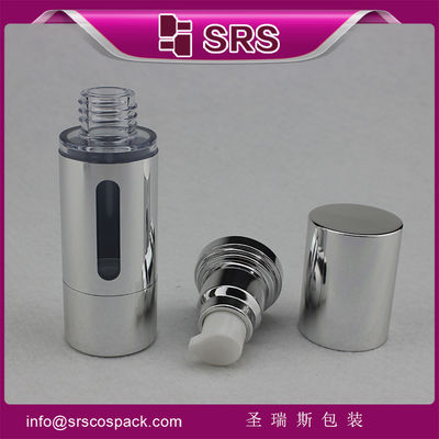 주문 금속화된 은 A027 15ml 30m l50ml 공기 없는 펌프 플라스틱 병 online manufacture