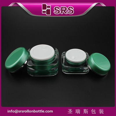 주문 녹색 색 피부 관리 상자,고품질의 사각형 모양의 화장품 용기 빈 online manufacture