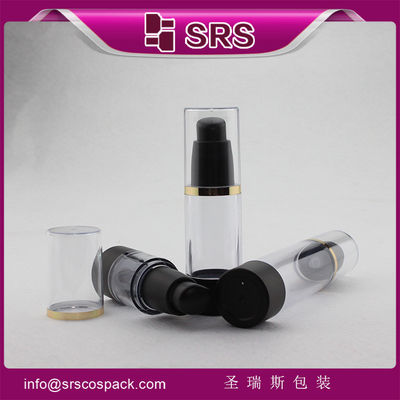 주문 15ml 30ml 50ml 화장품 병 공급자 30ml 검은 공기 없는 펌프 online manufacture