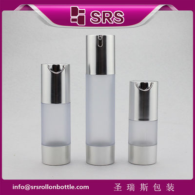 주문 TA021 15ml 30ml 50ml 매트 맑은 병 은색 어깨와 바닥 공기 없는 병 online manufacture