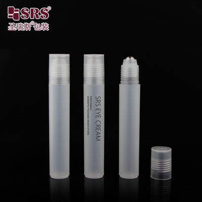 주문 둥근 맑은 매트 반짝이는 PP PCR 플라스틱 롤러 스틸 볼 마사지 롤 15ml 병 online manufacture