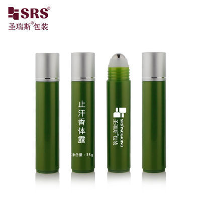 주문 PP PCR 재활용 할 수있는 빈 화장품 포장 플라스틱 둥근 롤러 볼 도매 35ml 병 online manufacture