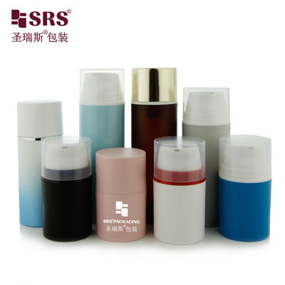 주문 원형 스냅 온 스타일 PP PCR 재활용 재료 사용자 지정 색상 150ml 공기 없는 펌프 병 online manufacture