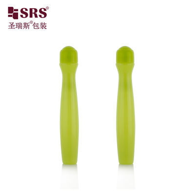 주문 주사 후풍 반짝이는 녹색 컬러 허리 모양 PETG 플라스틱 샘플 15ml 롤 병 online manufacture