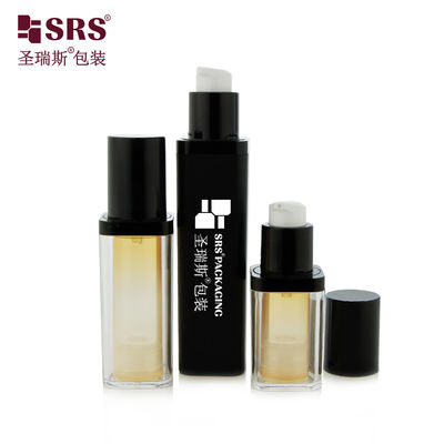 주문 빈 PET 교체 가능한 이중 벽 사각형 모양 사용자 지정 색상 얼굴 세럼 공기 없는 병 50ml online manufacture