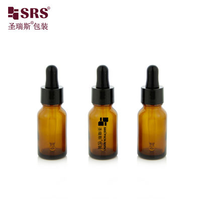 주문 15ml 0.5 oz 빈 황색 둥근 두꺼운 벽 곰팡이 에센셜 오일 유리 병 드롭퍼 online manufacture