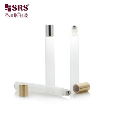 주문 금속 구슬과 알루미늄 뚜?? 이 있는 병에 12ml 매트 화이트 롤, 신체 로션 포장 online manufacture