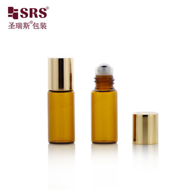 주문 BLP-3ML 정유 향수 화장품 포장 주문화를 위한 누출 호박색 유리제 롤러 강철 공 병 없음 online manufacture