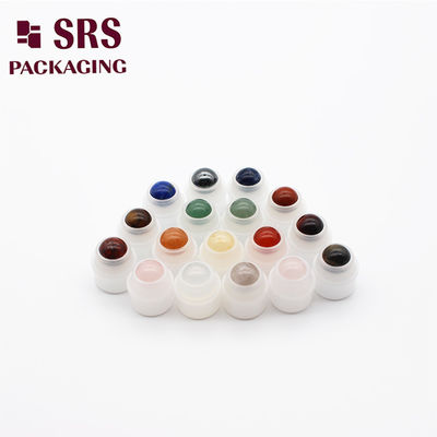 주문 롤 병을 위한 공과 함께 둥근 작은 다채로운 반 귀석 롤 볼 플라스틱 홀더 online manufacture