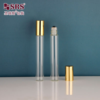 주문 15mm 지름 선명한 유리 에센셜 오일 유리 롤러 볼 병 금 뚜?? online manufacture