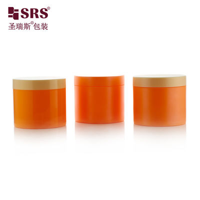 주문 SRSQ 400g 페인트 맞춤 색상 플라스틱 PP 크림 몸 스크럽 잔 PCR 재활용 재료 매트 완성 인쇄 로고 사용 가능 online manufacture