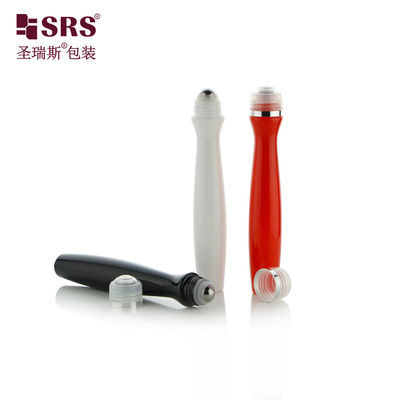주문 SRS8447-15ML 빈 사용자 지정 컬러 플라스틱 롤러 스틸 볼 눈 젤 라디안 모양 독특한 디자인 PETG 재료 응용기 online manufacture