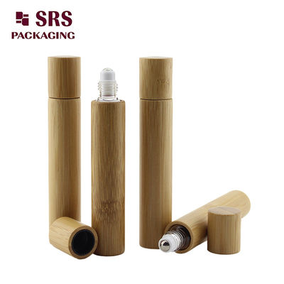 주문 15ml 진짜 대나무 롤러 올리브 오일 유리 병 누출없이 좋은 마사지 향수 병 공장 online manufacture