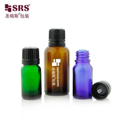주문 G006 유리 둥근 보스턴 병 타머어 에센셜 오일용 수평 방울기 삽입과 함께 명백한 TE 캡 online manufacture