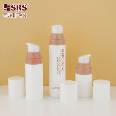 주문 PA0204 15ml 30ml 50ml 주사 분홍색 펌프 사용자 정의 PP PCR 재활용 재료 화려한 공기 없는 병 얼굴 크림 online manufacture