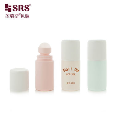 주문 RPPC1-60ML 주입 블로 사용자 지정 색상 PP PCR 디오도рант 젤 병에 재활용 플라스틱 롤 online manufacture