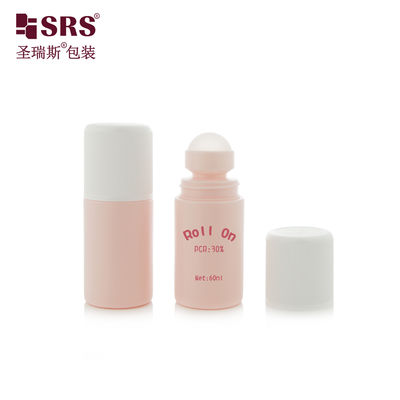 주문 RPPC1-60ML 맞춤형 핑크 무광 플라스틱 PP PCR 친환경 소재 데오드란트 젤 롤러 볼 보틀 online manufacture