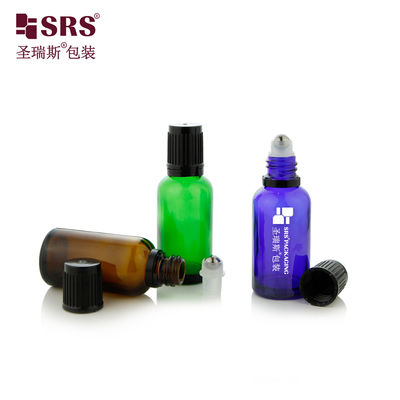 주문 BLPF 5ml 10ml 15ml 20ml 30ml 50ml 100ml 둥근 갈색 녹색 유리병 에센셜 오일용 롤러 스틸 볼 포함 online manufacture
