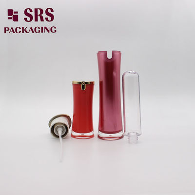 주문 SRS 중국 공급업체 고급 빈 검은 피부 관리 제품 용기 아크릴 로션 병 online manufacture