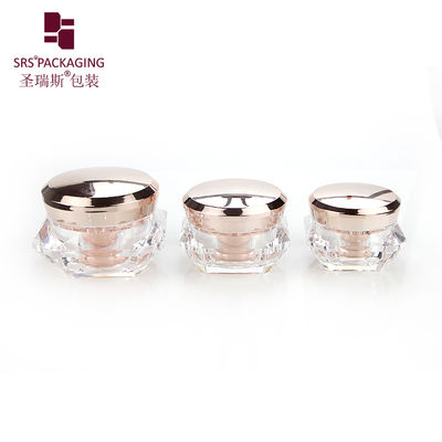 주문 J060C 다이아몬드 모양 아크릴 반짝이는 항아리 고급 화장품 용기 online manufacture