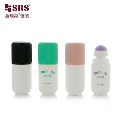 주문 RPPA1-50ML Round Bottom PP Solid Color With Colorful Cap Customized No Leakage Pain Relief Gel Roll On Massage Bottle online manufacture