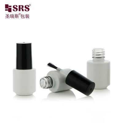 주문 DH-1B 4.5ML Round Bottom Glass Nail Polish Bottle With Brush Painted White Color Logo Printing online manufacture