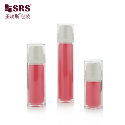 주문 SRSA404 15ml 30ml 50ml Double Wall Clear AS Plastic Cosmetic Lotion Foundation Bottle Customized online manufacture