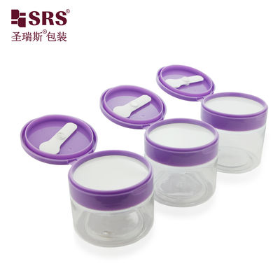 주문 PET007 200g 250g 300g Injection Color Plastic PET Cream Jar With Flip Cap Tweezer Spoon online manufacture