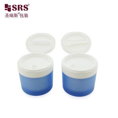 주문 SRS1 120g 150g Luxury Empty Toner Pads Plastic Double Wall PP PCR Jar With Flip Cap Tweezer and Spoon online manufacture