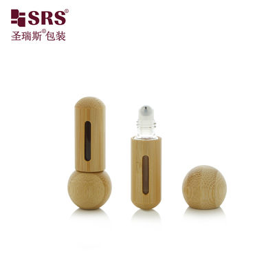 주문 BG-5ML 귀여운 미니 휴대용 둥근 바닥 및 둥근 캡 에센셜 오일 향신료를 위한 Bambu Roller Steel Ball Flask online manufacture