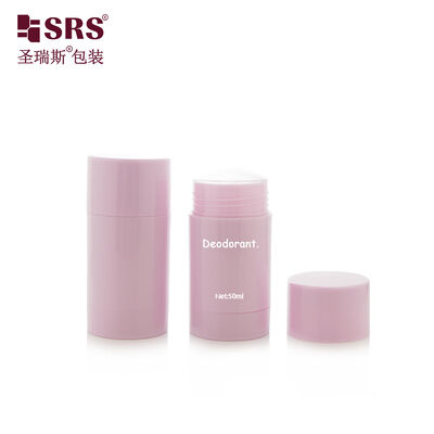 주문 D042 50ML 맞춤형 분홍색 둥근 모양 플라스틱 디오도рант 스틱 컨테이너 바닥 채우기 online manufacture
