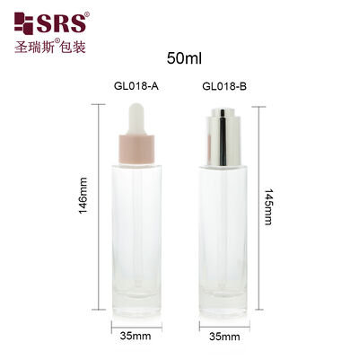 주문 GL018 50ml 실린더 라운드 쉐입 두꺼운 벽 유리 드로퍼 보틀 (스킨케어 세럼용) online manufacture