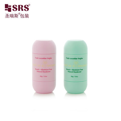 주문 D054 30ml 맞춤 분홍색 녹색 색상 PP PCR 재활용 물질 디오더런트 스틱 컨테이너 포장 online manufacture
