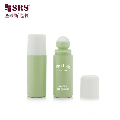 주문 RPPC 75ML PP PCR 재활용 친환경 데오도란트 젤 롤러 보틀 (유광 플랫 캡 포함) online manufacture