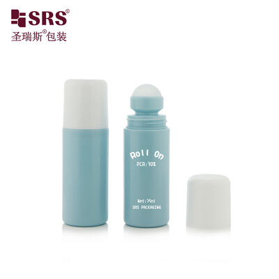 구입하다 75ml 둥근 플라스틱 롤-온 병 비어있는 디오더런트 롤러 병 다중 캡 옵션 online manufacture