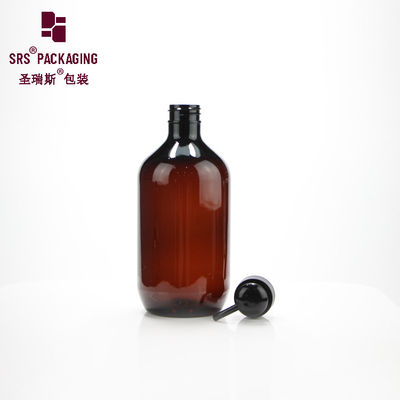 주문 짧은 납품 시간 앰버 둥근 어깨 플라스틱 액체 비누 빈 애완 동물 병 500ml online manufacture