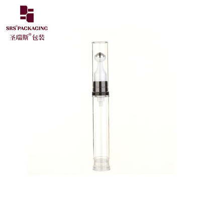 주문 투명한 흰색 내구성 플라스틱 미니 여행 크기의 눈 크림 롤러 5ml 공기 없는 병 online manufacture