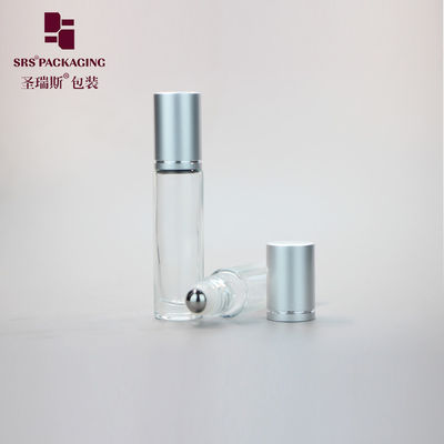 주문 10ml 투명 투명한 빈 유리 롤 금속 공 아타르 향수 병 online manufacture